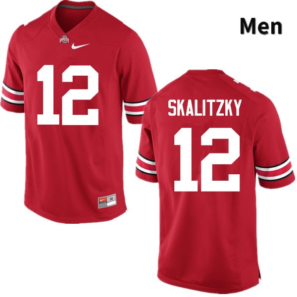 Ohio State Buckeyes Brendan Skalitzky Men's #12 Red Game Stitched College Football Jersey